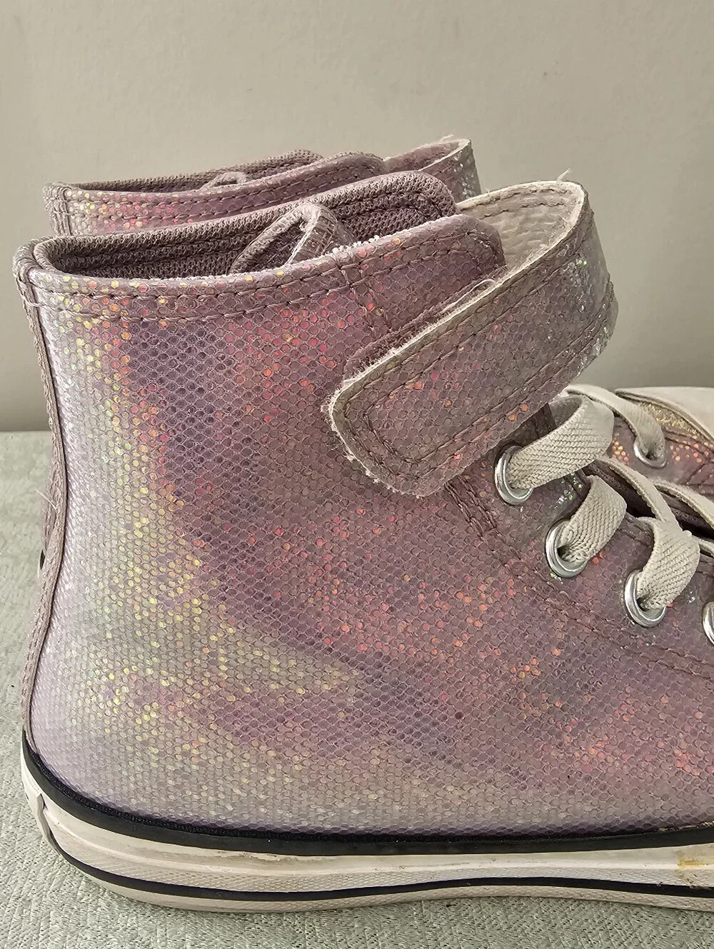 Chuck Taylor All Star Glitter Purple Casual High Top Sneakers